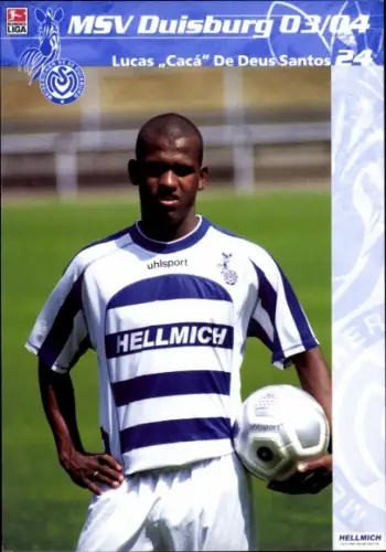Autogrammkarte Fußballer Lucas Caca De Deus Santos, MSV Duisburg, Autogramm