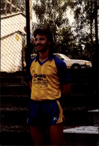 Autogrammkarte Fußballspieler Waldemar Steubing, SG Union Solingen, Portrait, Autogramm