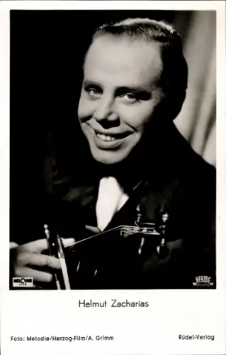 Ak Violinist und Komponist Helmut Zacharias, Portrait