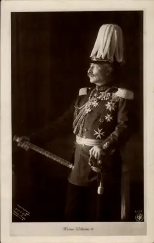Ak Kaiser Wilhelm II. in Uniform, Orden, NPG 4584
