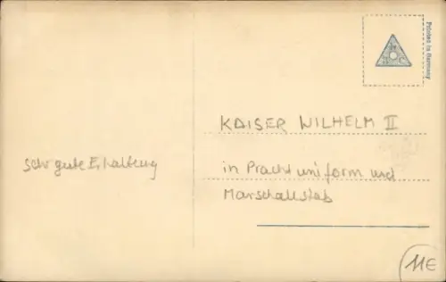 Ak Kaiser Wilhelm II. in Uniform, Orden, NPG 4584