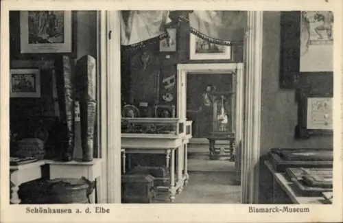Ak Schönhausen an der Elbe, Bismarck-Museum, Ausstellungsräume