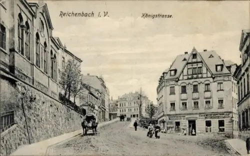 Ak Reichenbach im Vogtland, Königstraße, Geschäft