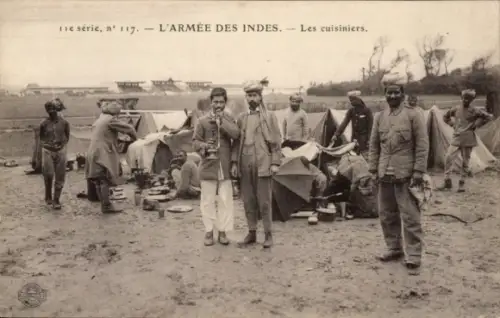 CPA Armee des Indes, Cuisiniers
