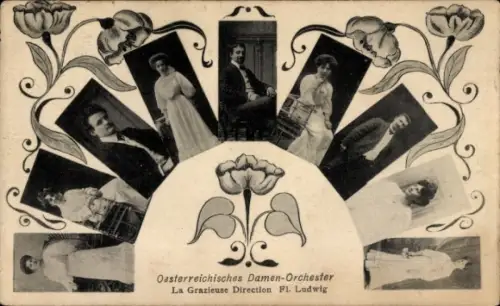 Ak Österreichisches Damen-Orchester, Direktor Fl. Ludwig