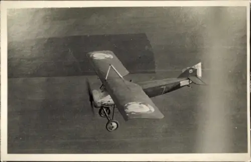 Foto Ak Flugzeug in der Luft, Morane-Saulnier
