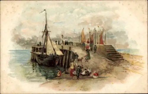 Ak Hafen, Segelboot, Steg
