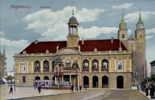 Ak Magdeburg an der Elbe,  Rathaus