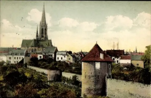 Ak Speyer am Rhein,  Alte Stadtmauer, Gedächtniskirche, 