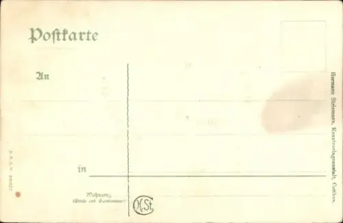 Litho Spreewald, Tanzende Menschen, Ruderboote