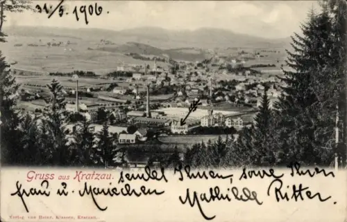 Ak Chrastava Kratzau Region Reichenberg, Gesamtansicht