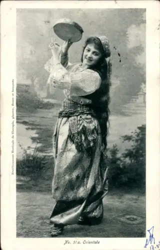 CPA Type de Femme Turque, Tänzerin