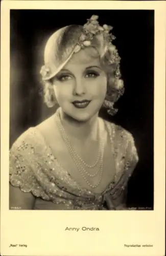 Ak Schauspielerin Anny Ondra, Portrait