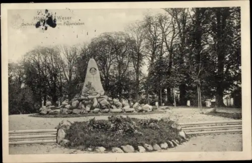 Ak Höxter an der Weser,  Denkmal von Fallersleben