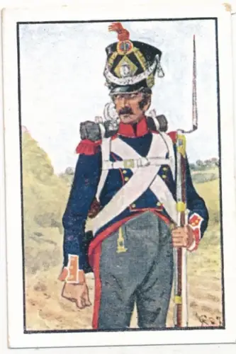 Sammelbild Deutsche Uniformen, Deutsche Freiheitskriege Serie 30 Bild 175, Meckl. Gren. Garde Batl.