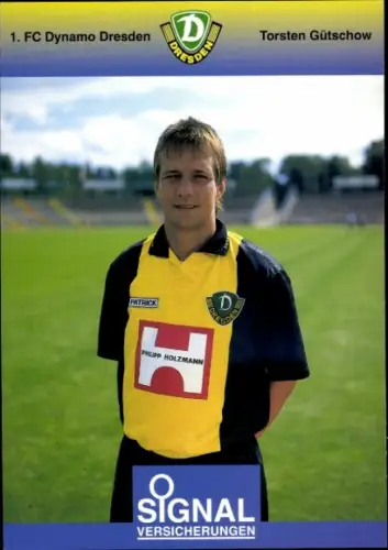 Autogrammkarte Fußballer Torsten Gütschow, Dynamo Dresden