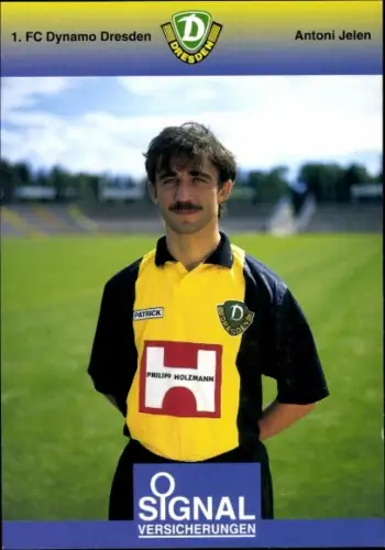 Autogrammkarte Fußballer Antoni Jelen, 1. FC Dynamo Dresden