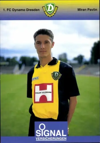 Autogrammkarte Fußballer Miran Pavlin, Dynamo Dresden