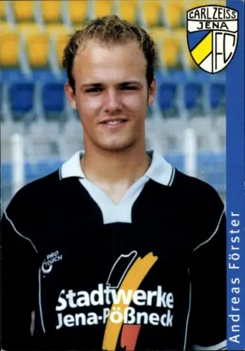 Autogrammkarte Fußballer Andreas Förster, FC Carl Zeiss Jena