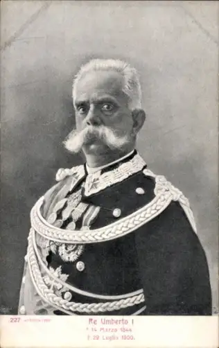 Ak König Umberto I. von Italien, Portrait