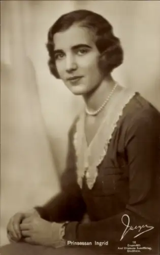 Ak Prinzessin Ingrid von Schweden, Portrait