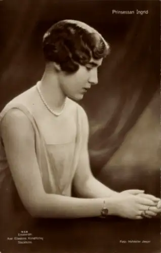 Ak Prinzessin Ingrid von Schweden, Portrait