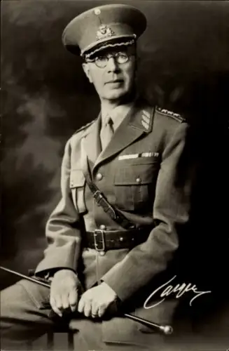Ak König Gustaf VI. Adolf von Schweden, Portrait in Uniform