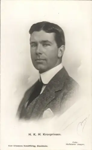 Ak Kronprinz Gustav Adolf von Schweden, Portrait