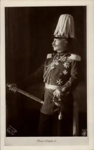Ak Kaiser Wilhelm II. in Uniform, Orden, NPG 4584