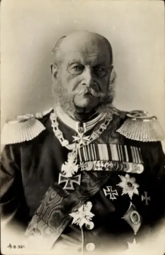 Ak Kaiser Wilhelm I., Portrait in Uniform, Orden