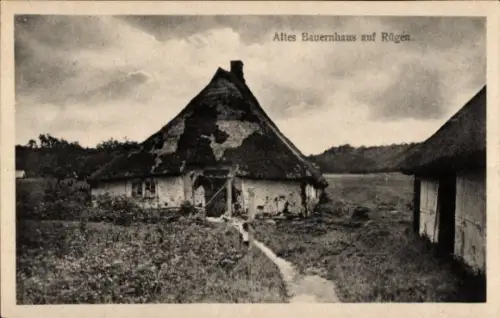 Ak Insel Rügen, Altes Bauernhaus