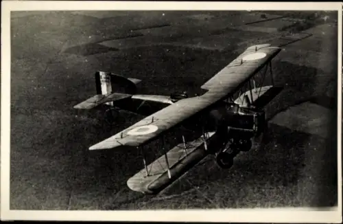 Foto Ak Flugzeug in der Luft, Doppeldecker