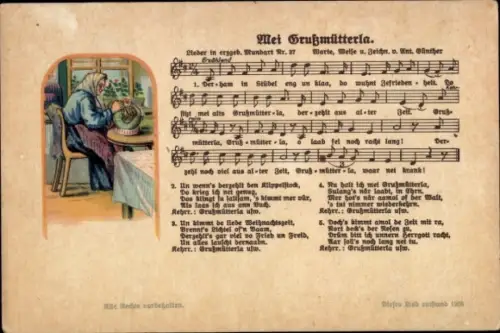 Lied Ak Günther, Anton, Erzgebirgische Mundart 37, Mei Grußmütterla, Klöppeln