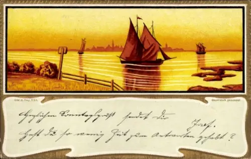 Ak Segelpartie, Segelboot, Wasserpartie