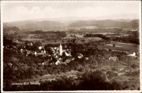 Ak Laimnau Tettnang in Württemberg, Luftaufnahme von  Kirche, ländliche Umgebung
