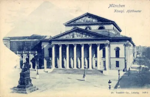 Ak München, Hoftheater, Denkmal