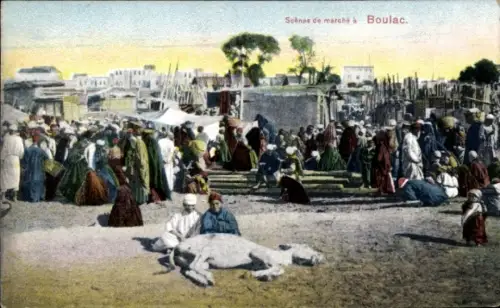 Ak Boulac Ägypten, Marktszene