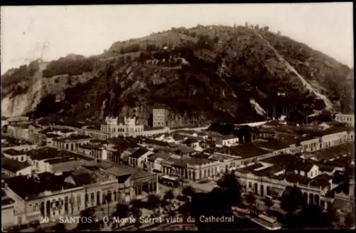Ak Santos Brasilien,  Monte Serrat, Blick von der Kathedrale,  Stadtansicht