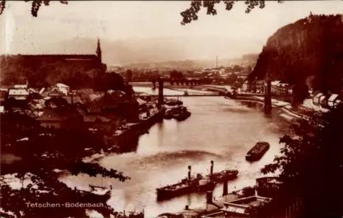 Ak Podmokly Bodenbach Děčín Tetschen an der Elbe Region Aussig, Teilansicht