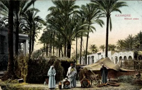 Ak Alexandria Ägypten, arabische Beduinen