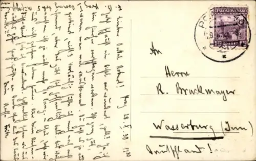 Ak Praha Prag Tschechien, Stefanikuv Most, Flussansicht, Stadtansicht,  