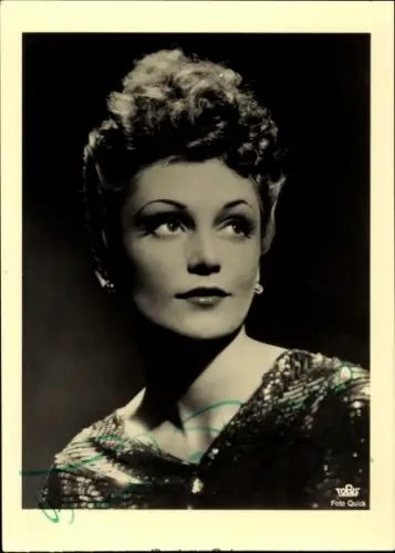 Ak Schauspielerin Monika Burg, Portrait, Autogramm