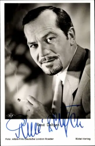 Ak Schauspieler René Deltgen, Portrait, Autogramm, Frühlingslied