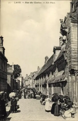 Ak Laon Aisne, Rue du Cloitre