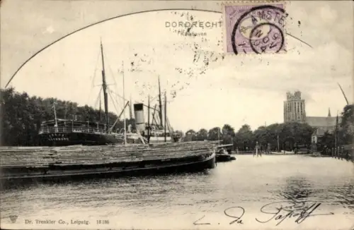 Ak Dordrecht Südholland Niederlande, Hafen