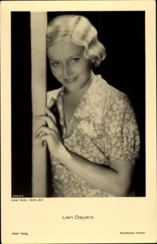 Ak Schauspielerin Lien Deyers, Ross Verlag 6922/3