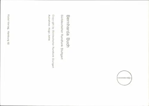 Ak Fernsehansagerin Bernharda Buch, Portrait, Autogramm