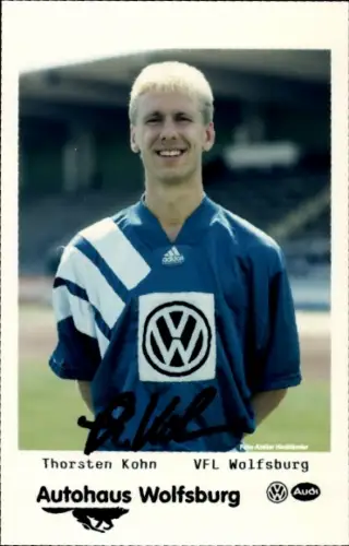 Autogrammkarte Fußballer Thorsten Kohn, VfL Wolfsburg, Autogramm