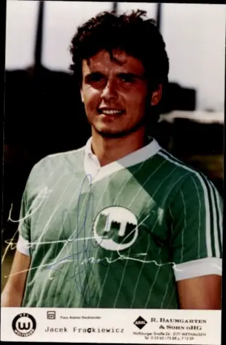 Autogrammkarte Fußballer Jacek Frackiewicz, VfL Wolfsburg, Autogramm