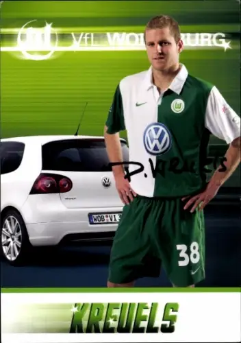 Autogrammkarte Fußballer Philipp Kreuels, VfL Wolfsburg, Autogramm